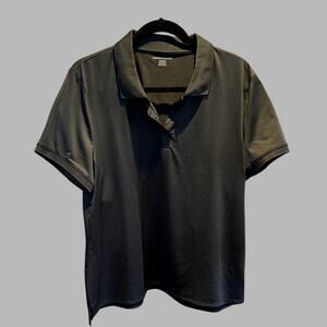 Amazon Essentials Women's Sz XL Black Polo Golf Shirt Moisture Wicking | EUC